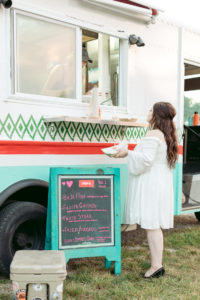 Taco food truck at rehearsal dinner
