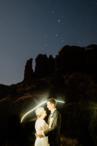 Christy and Dustin after their elopement under the stars