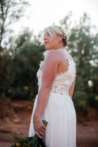 Bridal portraits of Christy on her elopement